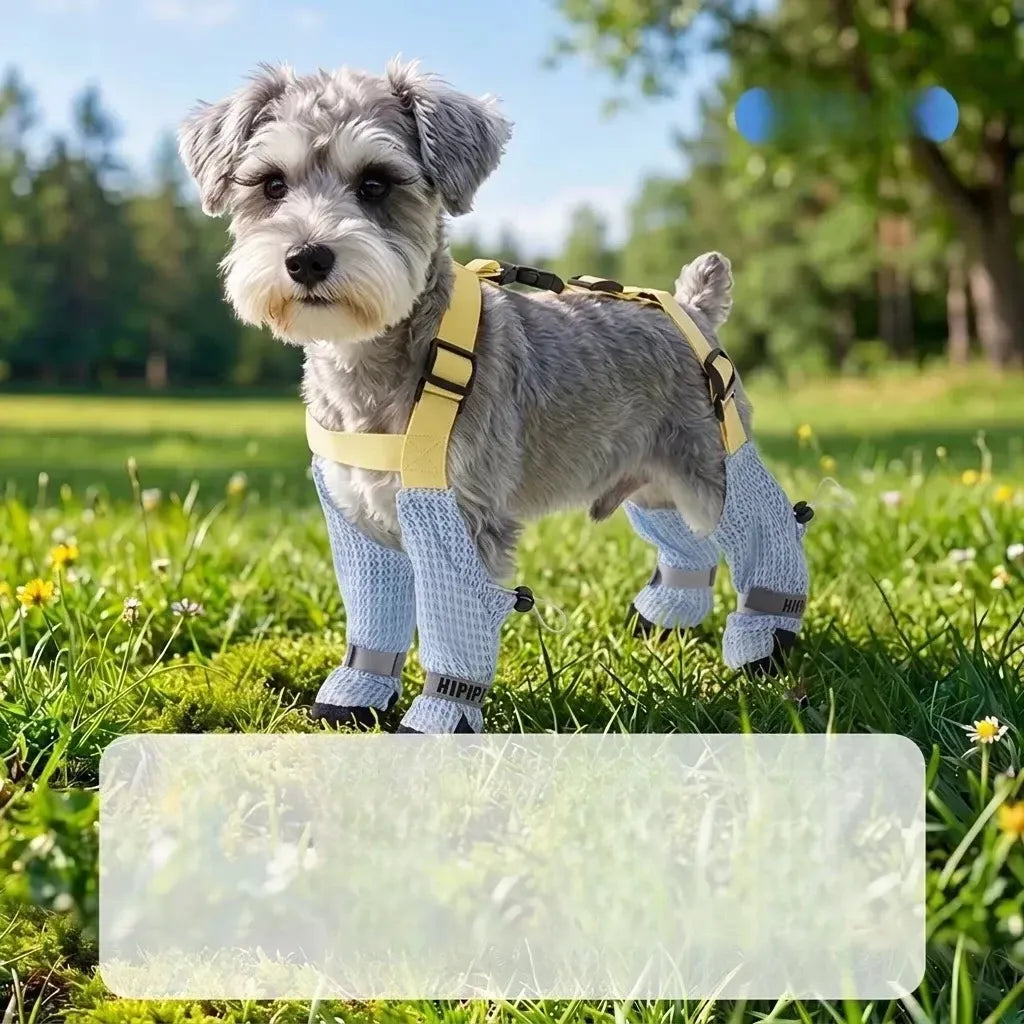 Water-Resistant Dog Jumpsuit with Built-In Paw Covers