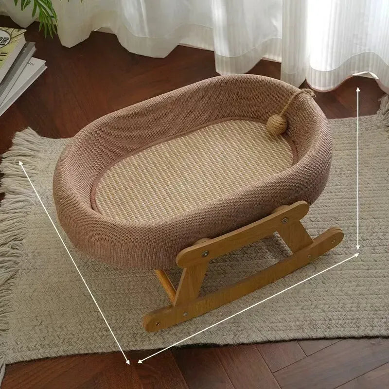 Low-Profile Cat Tree with Sisal Scratching Mat