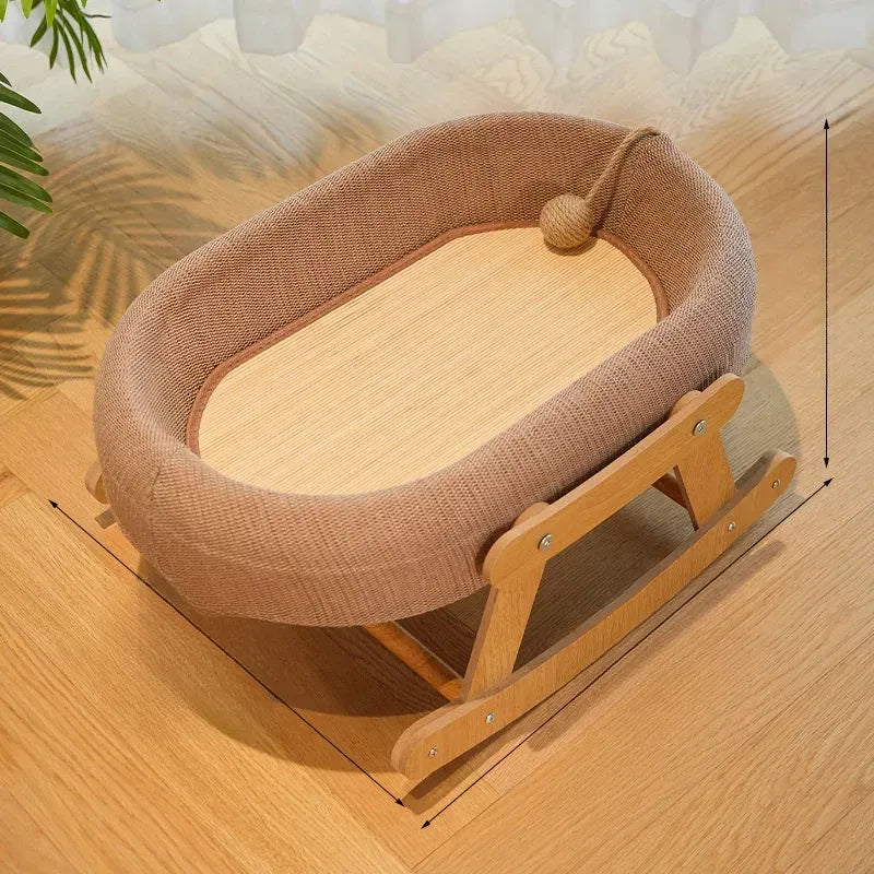 Low-Profile Cat Tree with Sisal Scratching Mat