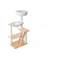 Wooden Cat Tree with Enclosed Hideaway and Removable Washable Parts