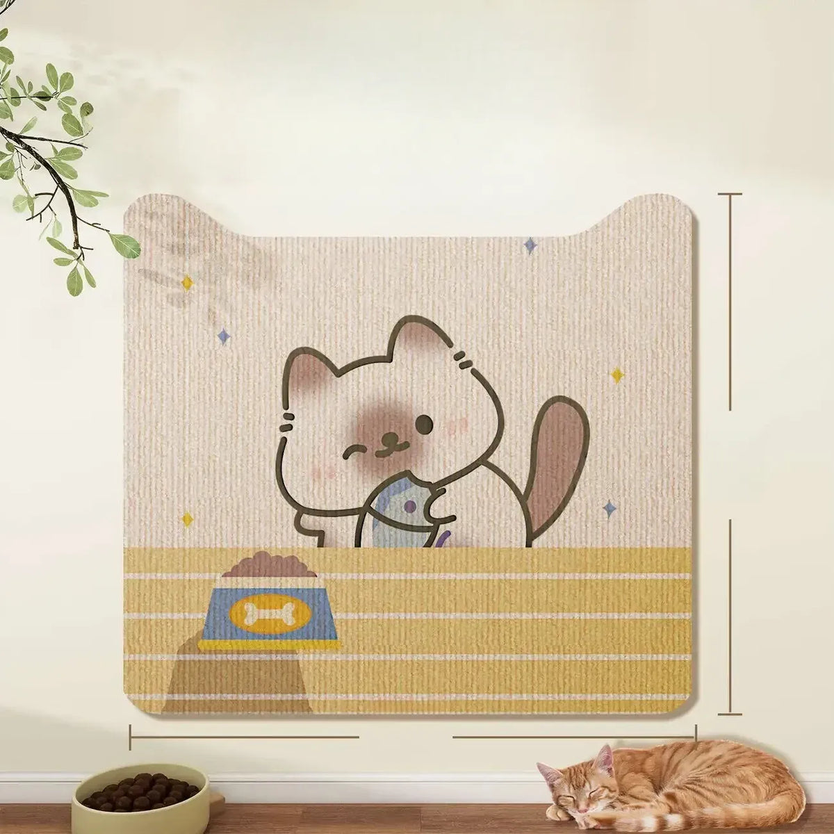 Self-Adhesive Cat Scratching Mat for Doors