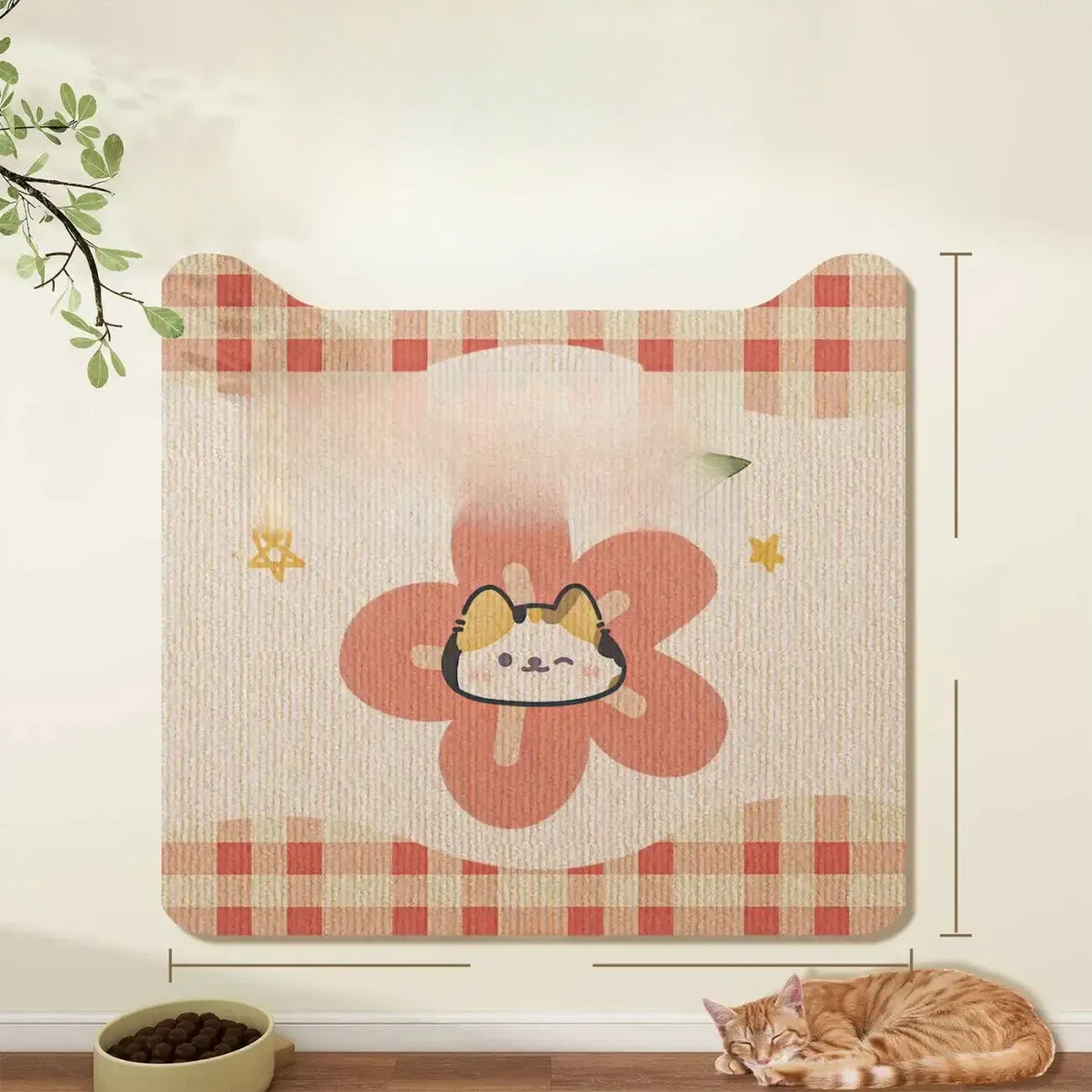 Self-Adhesive Cat Scratching Mat for Doors