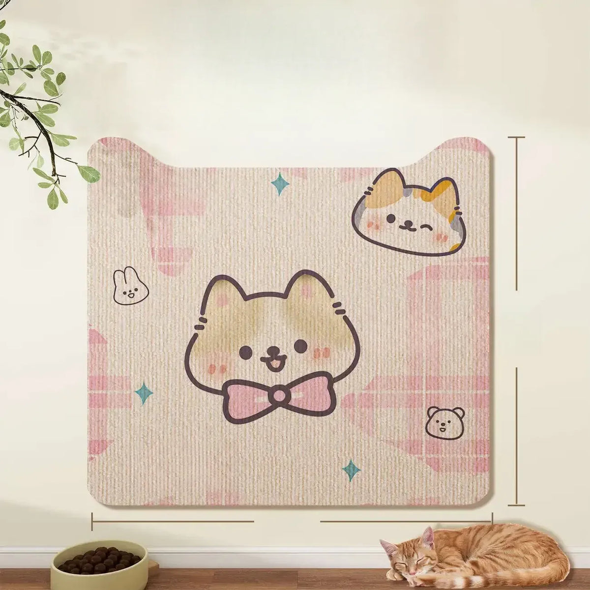 Self-Adhesive Cat Scratching Mat for Doors