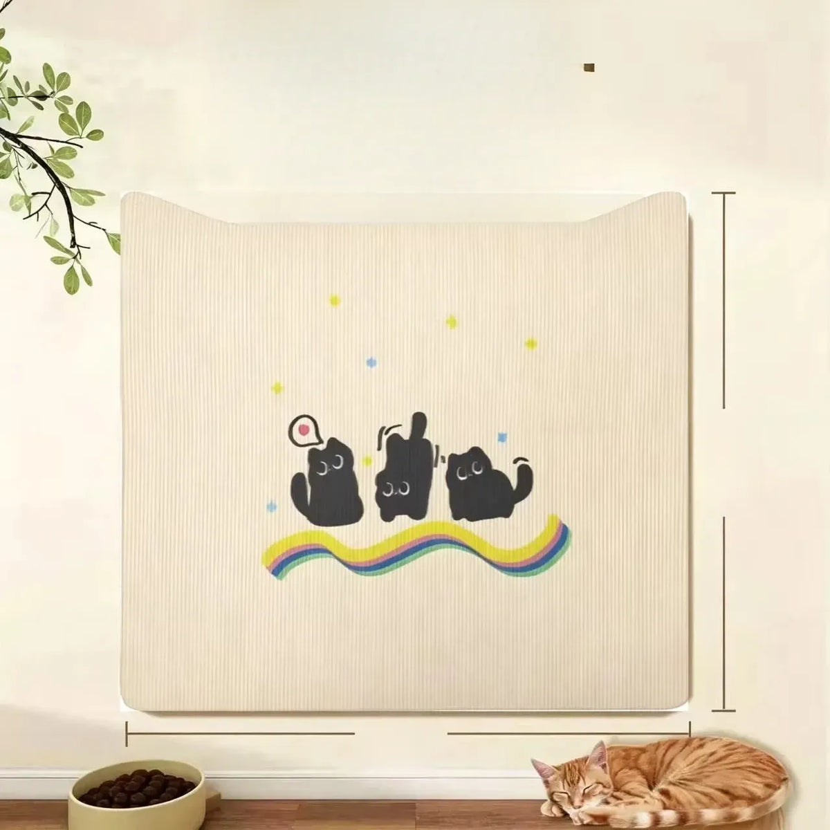 Self-Adhesive Cat Scratching Mat for Doors