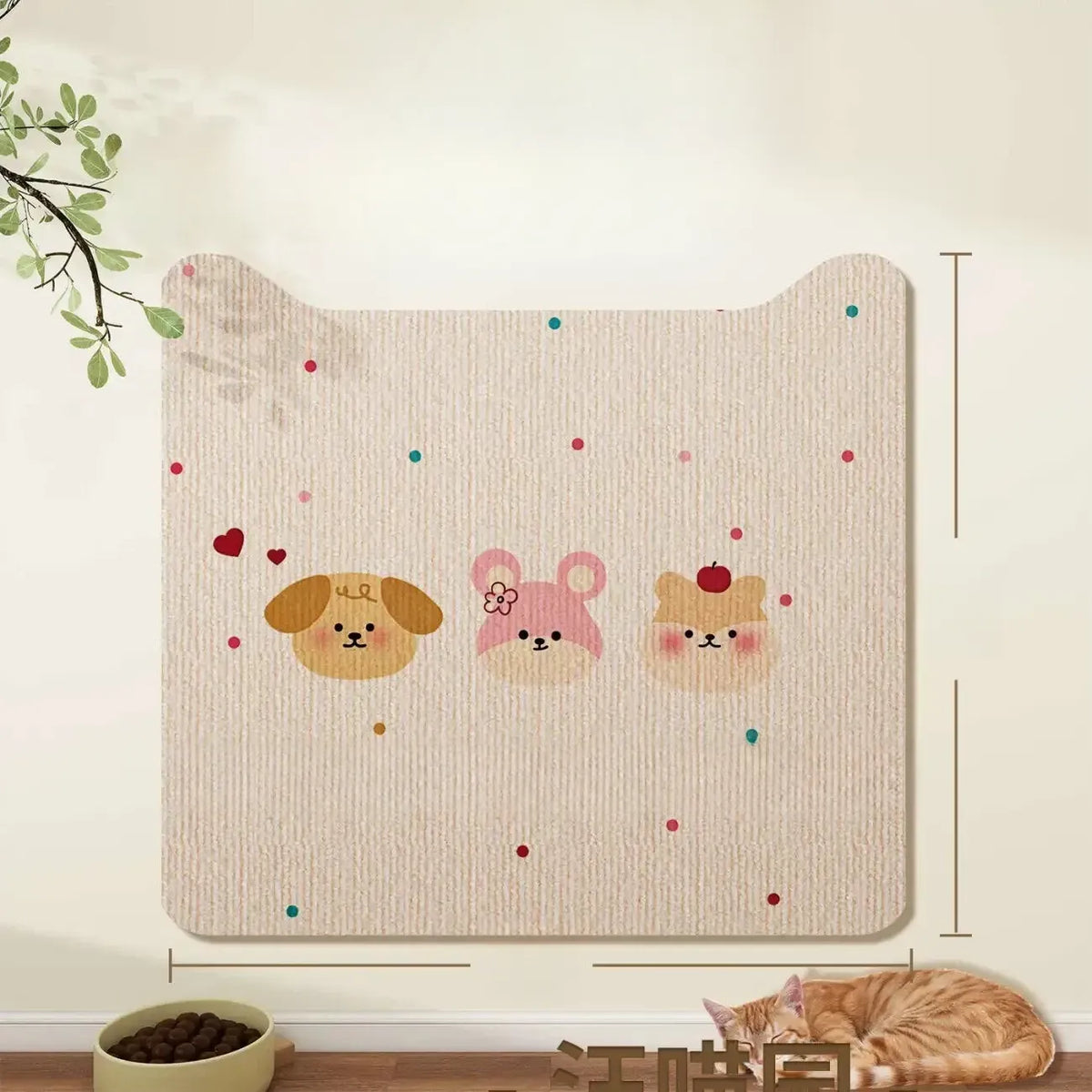 Self-Adhesive Cat Scratching Mat for Doors