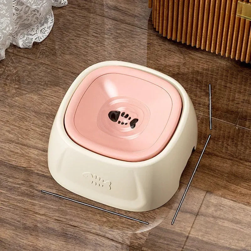 Splash-Resistant Floating Water Bowl for Dogs and Cats