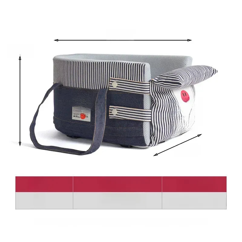 Small Pet Car Seat Bed for Dogs and Cats