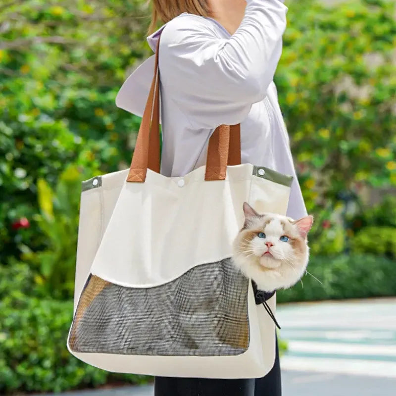 Adjustable Shoulder Pet Carrier for Cats and Small Dogs