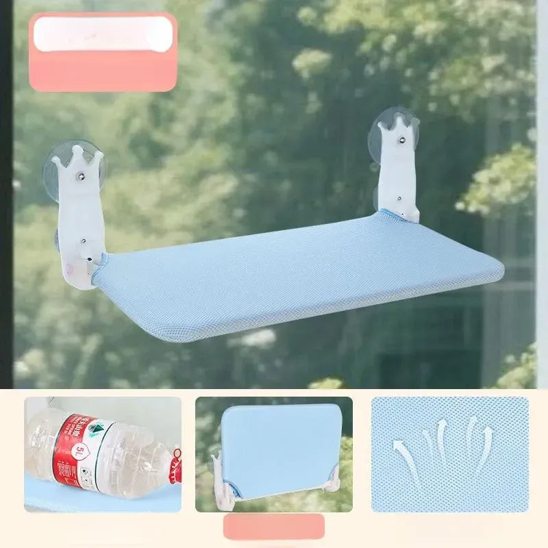 Window-Mounted Cat Hammock with Suction Cups
