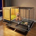 Elevated Indoor Dog Kennel with Separate Toilet Areas for Small Dogs