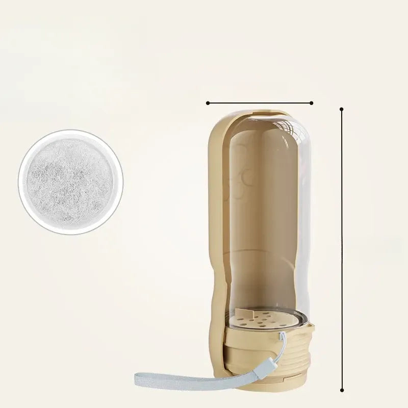 Portable Pet Water Bottle with Foldable Drinking Cup for Dogs & Cats