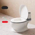 Toilet-Shaped Pet Water Bowl with Wide Opening