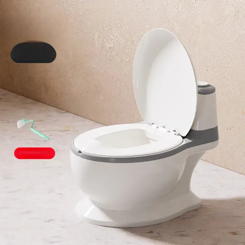 Toilet-Shaped Pet Water Bowl with Wide Opening