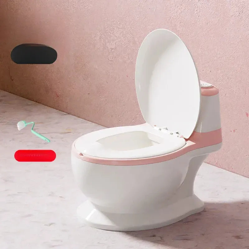 Toilet-Shaped Pet Water Bowl with Wide Opening