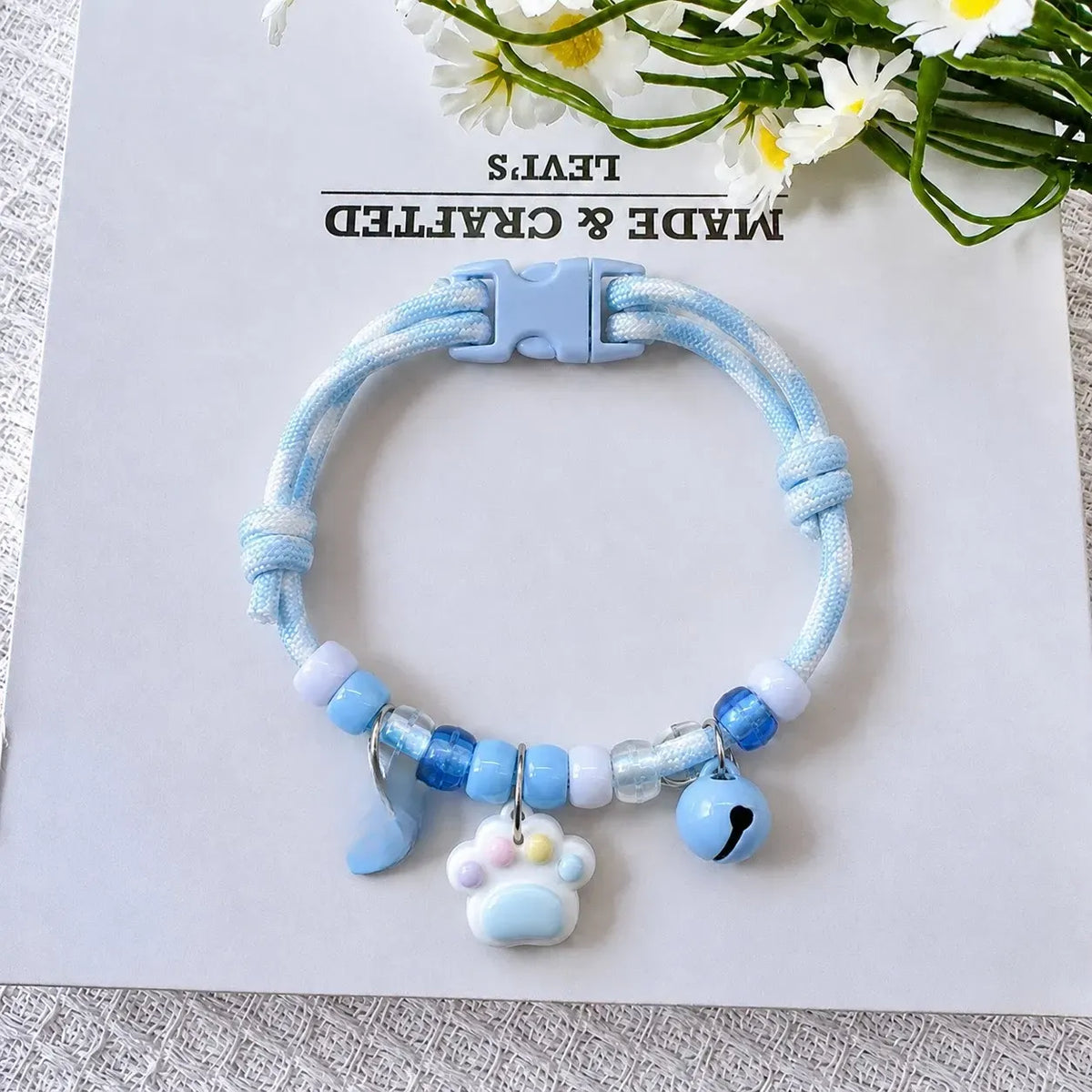 Adjustable Dog & Cat Collar with Bell and Wood Accent